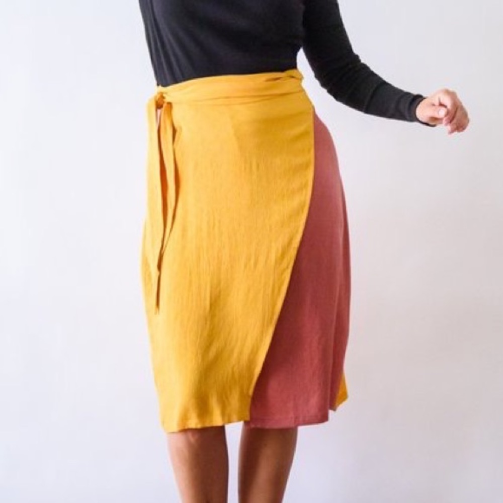Seek Collective Silk Jacquard “Nadine” wrap skirt